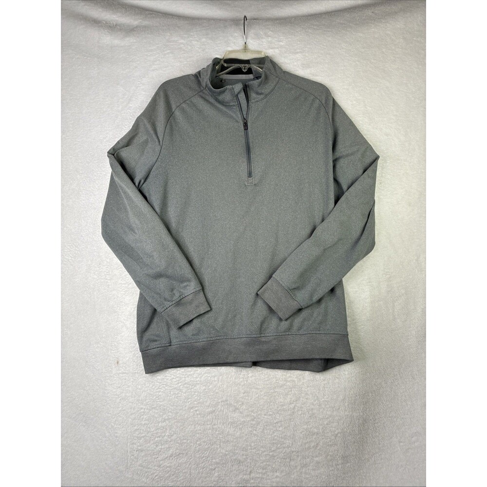 Adidas Golf Mens Large Gray 1/4 Zip Pullover BC2490 Long Sleeve Performance
